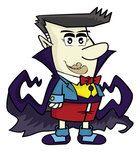 Draculas visage personnage de bande dessinée — Image vectorielle