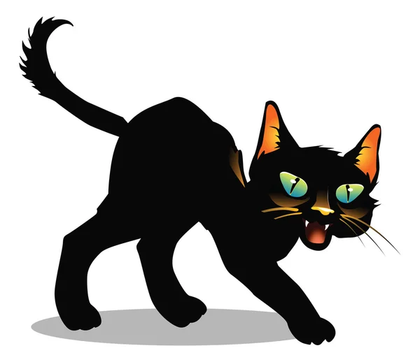 Gato silueta vector — Archivo Imágenes Vectoriales