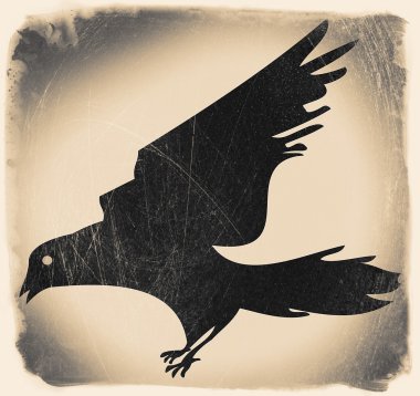 leş kargası siyah izole vector silhouettes