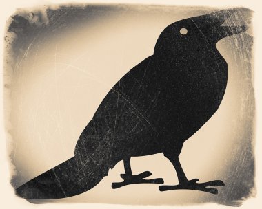 leş kargası siyah izole vector silhouettes
