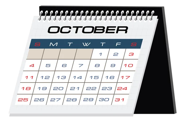 Desktop kalender vectorillustratie — Stockvector