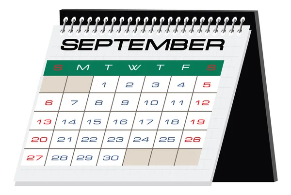 Desktop kalender vectorillustratie — Stockvector