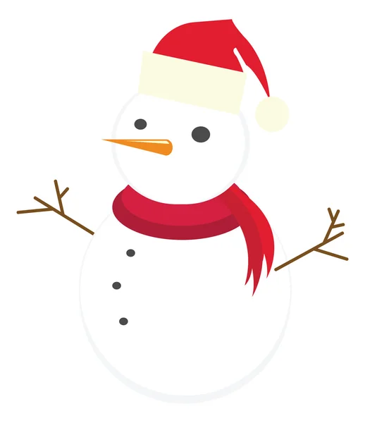 Christmas snowman vectorillustratie — Stockvector