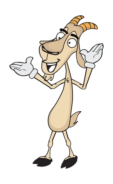 Zabawny koza kreskówka szary — Wektor stockowy
