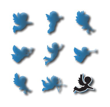 Noel melek vektör çizim