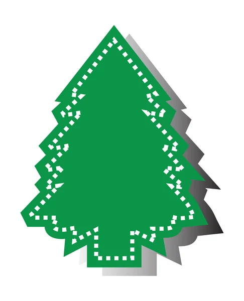 Kerstboom Vector Illustratie — Stockvector