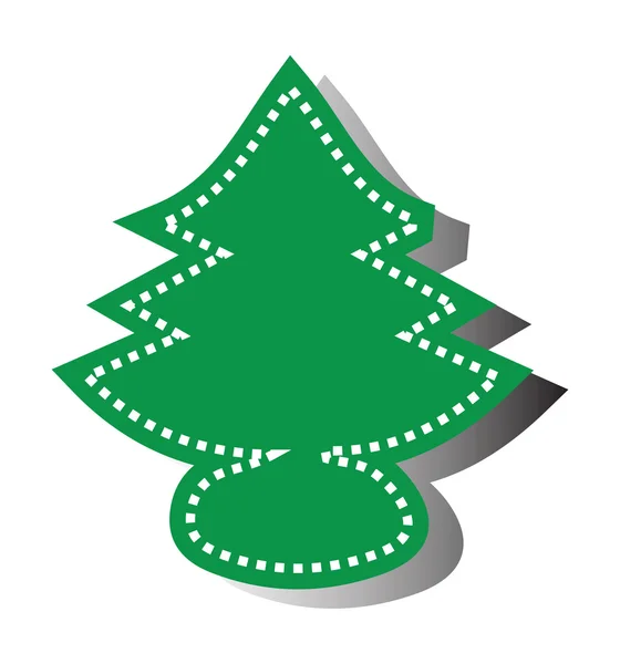 Kerstboom Vector Illustratie — Stockvector