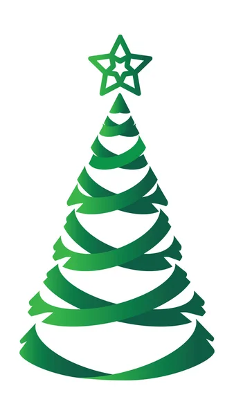 Árbol de Navidad Vector Ilustración — Archivo Imágenes Vectoriales