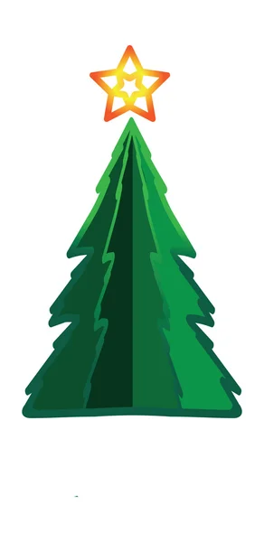 Christmas tree vector art — Stock Vector