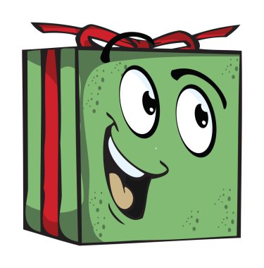 Hediye komik ifade karakterleri vektör