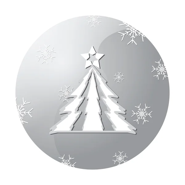 Noel Ağacı Vektör İllüstrasyonu — Stok Vektör