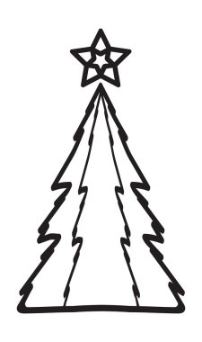 Funky modern Noel ağaçları vektör