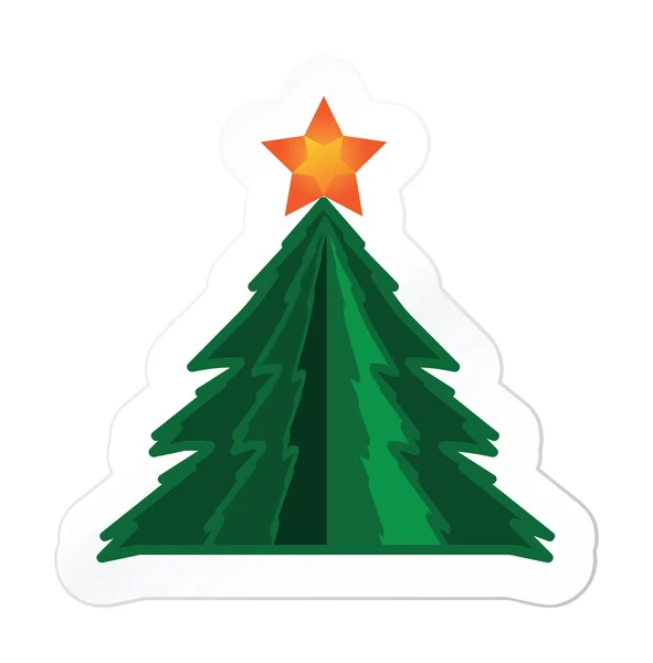 Árbol de Navidad Vector Ilustración — Vector de stock