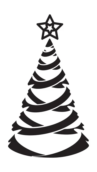 Funky moderne Weihnachtsbäume Vektor — Stockvektor