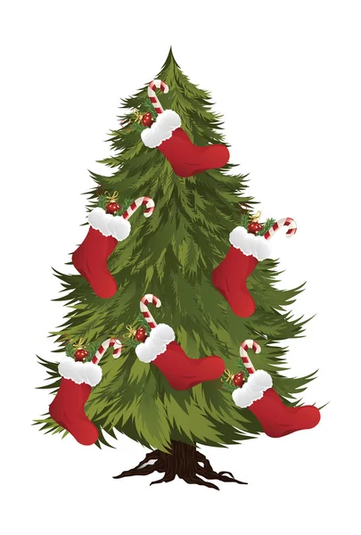 Funky modern Christmas trees vector — Stock Vector