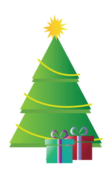 Funky modern Christmas trees vector — Stock Vector