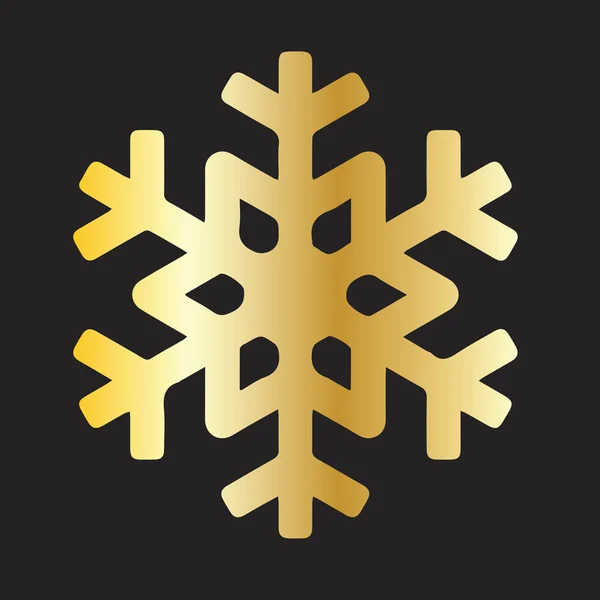 Pictogram zwarte sneeuwvlok vector — Stockvector