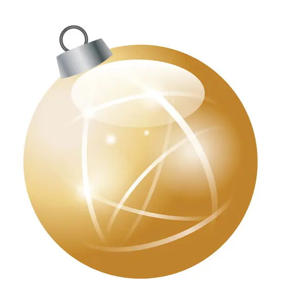 光沢のあるクリスマス電球イラスト — ストックベクタ