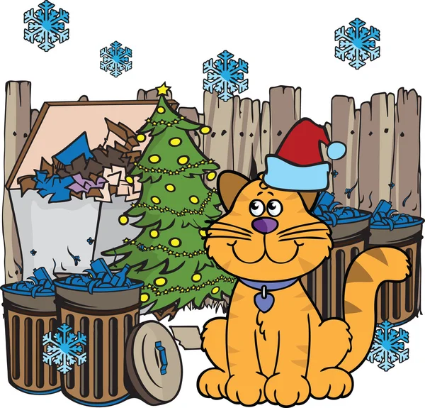 Алея кіт Різдвяні ілюстрації — стоковий вектор