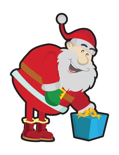 Here comes Santa vector art — Stock Vector