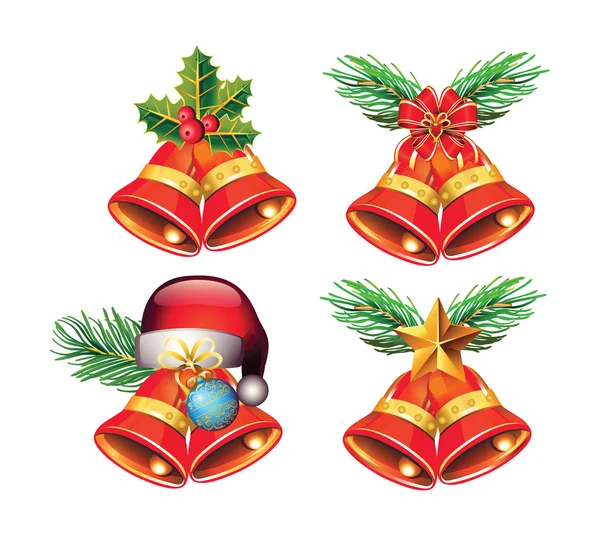 Cloches de Noël sonnent vecteur — Image vectorielle