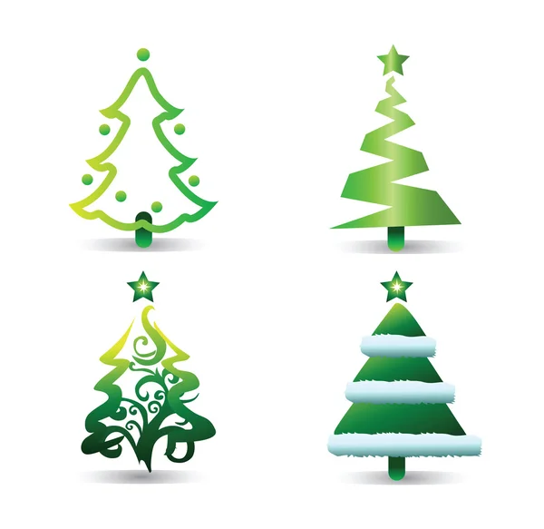 Illustrazione alberi di Natale — Vettoriale Stock