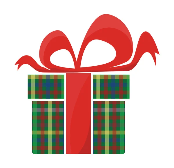 Christmas greetings present — Stock Vector