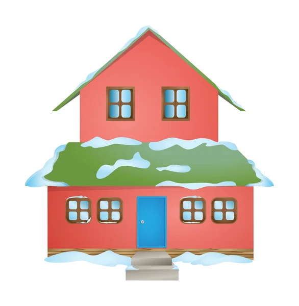 Zimní domy ilustrace — Stockový vektor