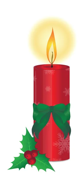 Kerst kaarsen illustratie — Stockvector