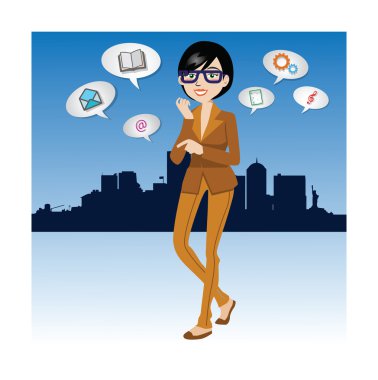 yukarıya ve gelme kentsel profesyonel kadın