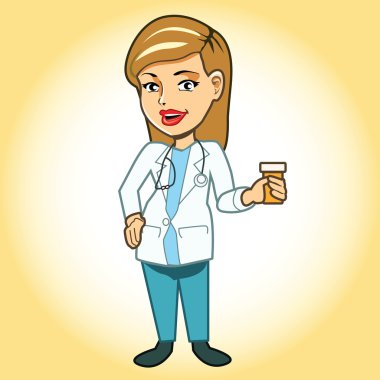 Kolay kadın doktor vektör