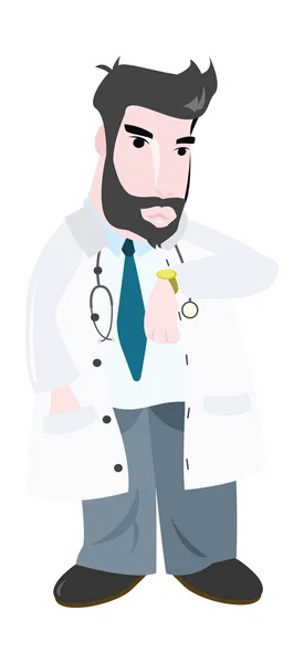 Ilustration of male doctor — Stock Vector