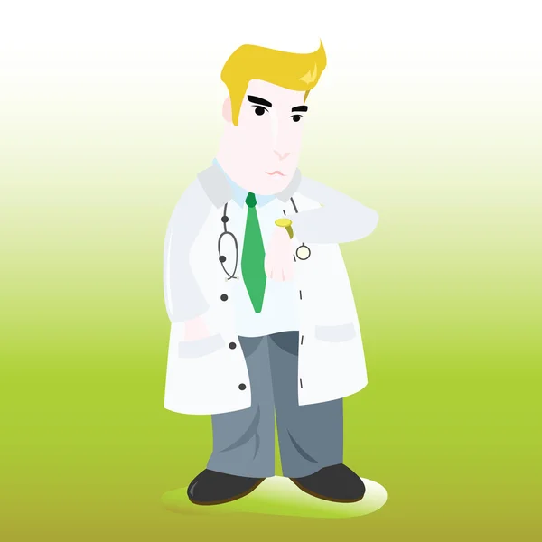 Ilustration of male doctor — Stock Vector