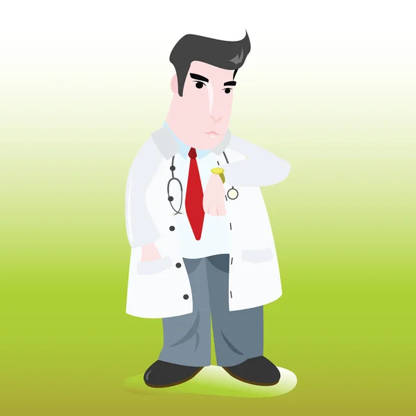 Ilustration of male doctor — Stock Vector