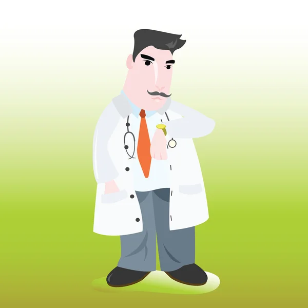 Ilustration of male doctor — Stock Vector