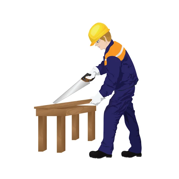 Vector illustration of worker — Stock Vector