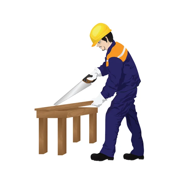 Vector illustration of worker — Stock Vector