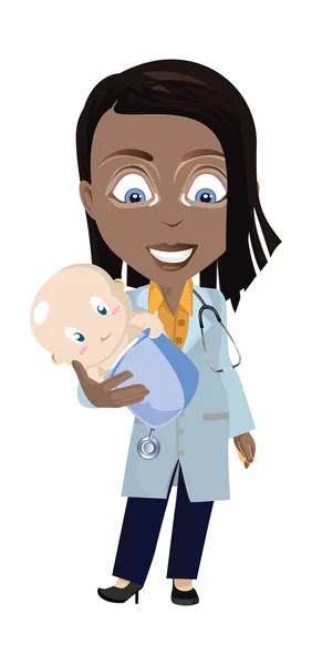 Γυναικολόγος εκμετάλλευση νεογέννητο διανυσματικά εικονογραφήσεις — Διανυσματικό Αρχείο
