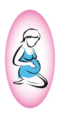 hamile kadın simge vektör