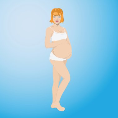 hamile kadın simge vektör