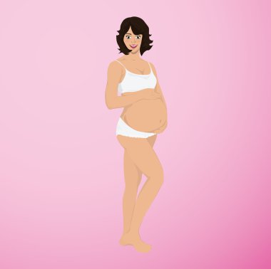 hamile kadın simge vektör