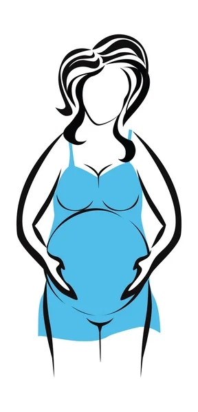 Zwangere vrouw symbool vector — Stockvector