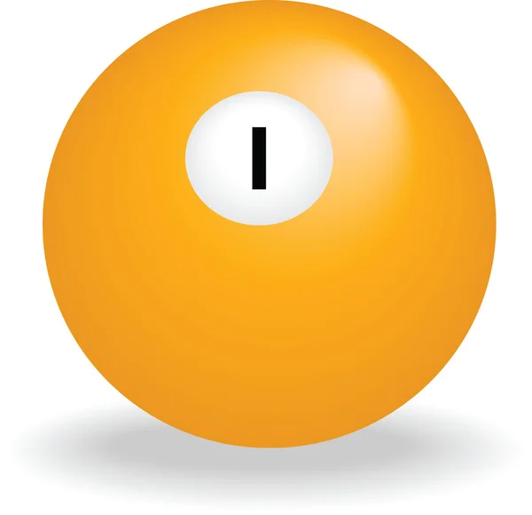 Uma bola com número . — Vetor de Stock