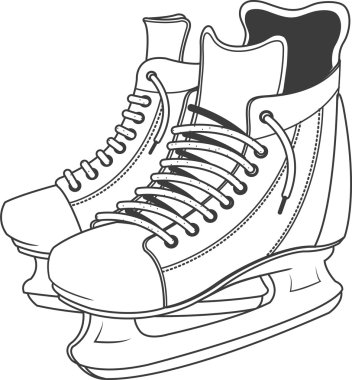 vector image of hockey skates. clipart