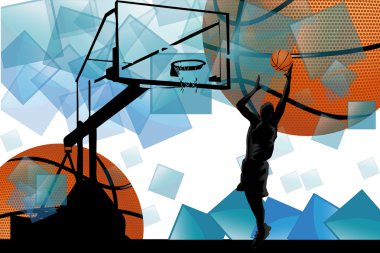 vector basketball background clipart