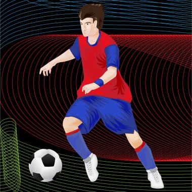 Futbol oyuncu vektör