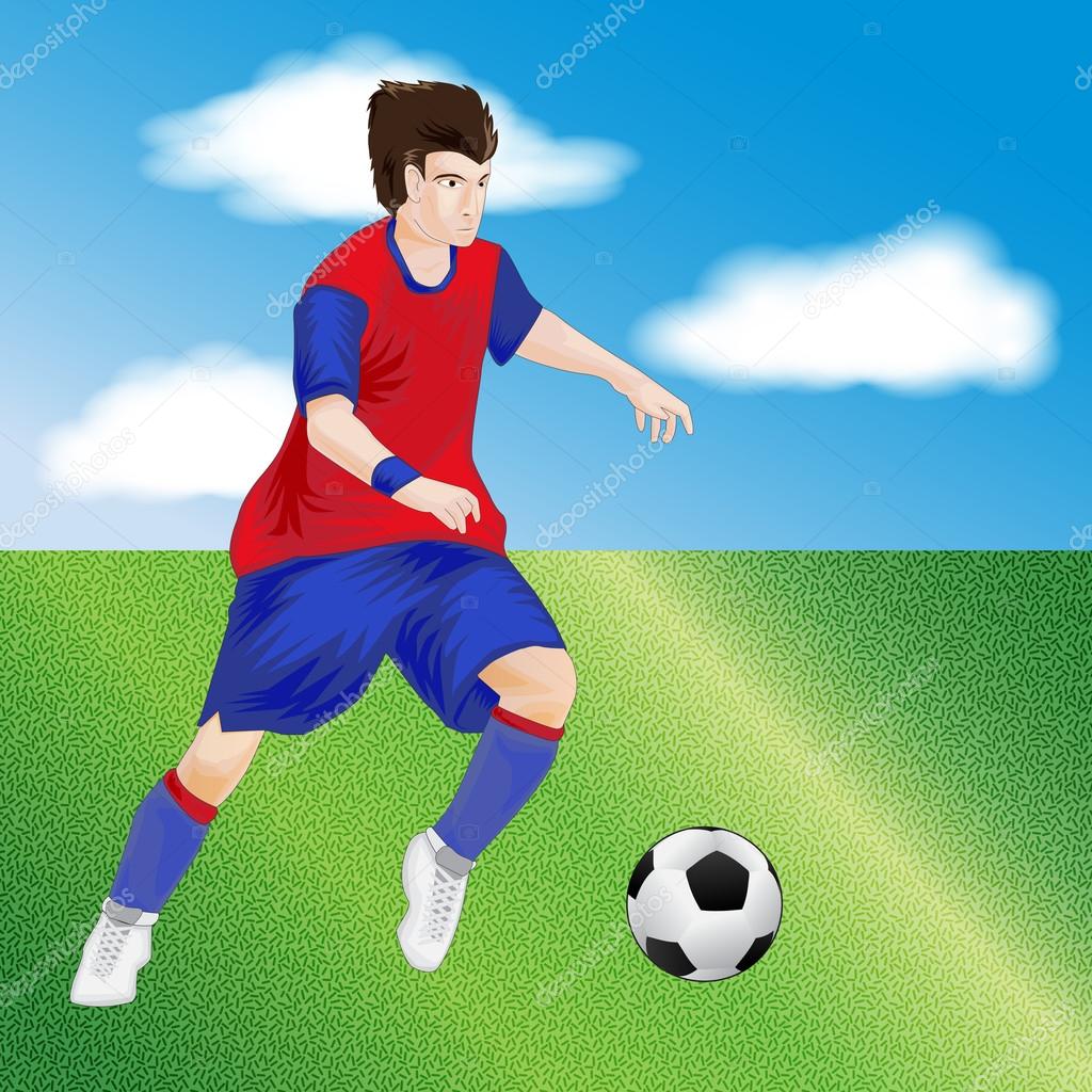 Clipart Of A Soccer Ball Clip Art Of A Boy Kicking A Soccer Ball Stock Vector C Kozzi2