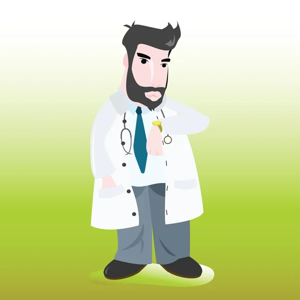 Ilustration of male doctor — Stock Vector