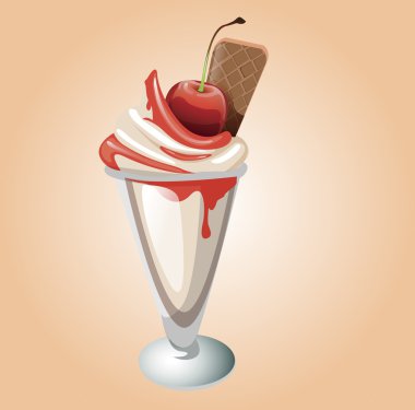 Dondurma dondurma illüstrasyon vektör