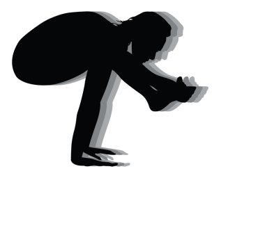 Yoga siluet kümesi